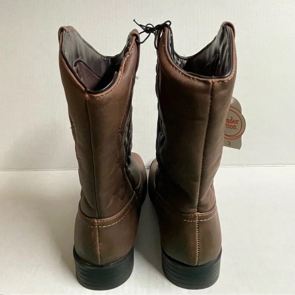 New children’s size 3 wonder nation brown cowboy boots